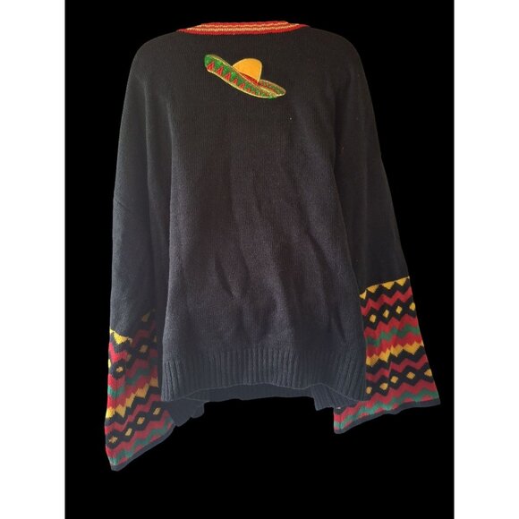 Feliz Navidad Christmas Ugly Sweater With Embellishments & Bell Sleeves - Picture 16 of 16